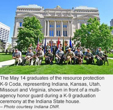 Five multi-state K-9 Resource Protection teams graduate